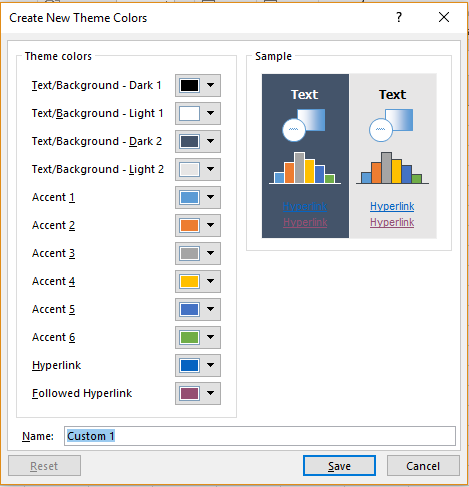 Themes of an Excel Sheet- Themes, Colours, Fonts, Effects