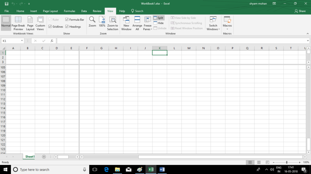 Viewing Excel Windows – Free Excel Tutorials – Padhle